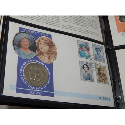 926 - Two Albums Containing a Quantity of Queen Mother FDC's, Stamps & Coin Covers together with two album... 