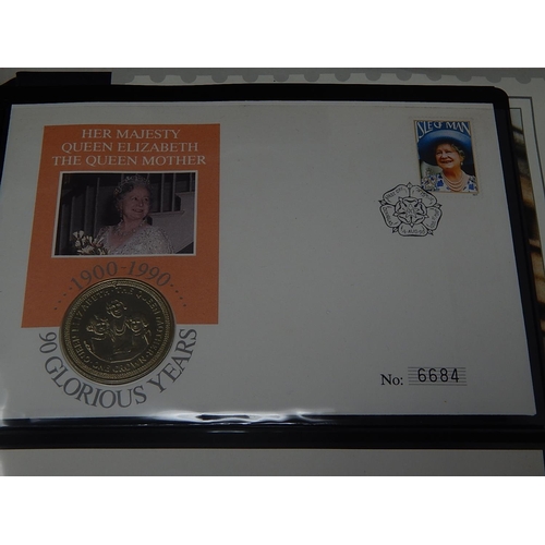 926 - Two Albums Containing a Quantity of Queen Mother FDC's, Stamps & Coin Covers together with two album... 