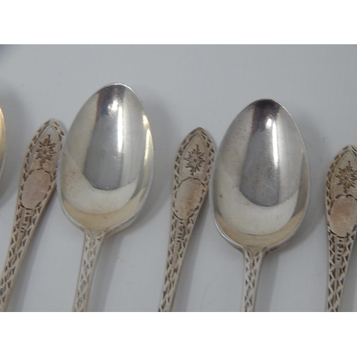 191 - Set of 12 Silver Coffee Spoons: Hallmarked London 1935 by W.E.B with Jubilee Hallmark: Weight 112g