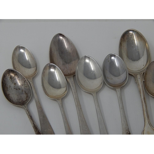 194 - Quantity of Hallmarked Silver Spoons & Tongs: Various Dates & Makers: Weight 182g