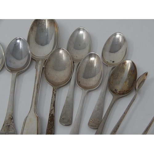 194 - Quantity of Hallmarked Silver Spoons & Tongs: Various Dates & Makers: Weight 182g