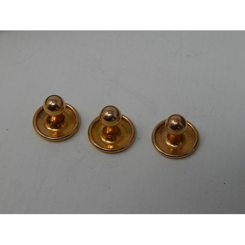 200 - Three 15ct Gold Dress Studs 2.0g together with various part sets & cases.