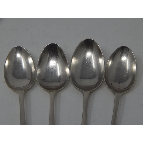 208 - Four Silver Teaspoons Hallmarked Sheffield, Various Dates by James & William Deakin: Weight 80g