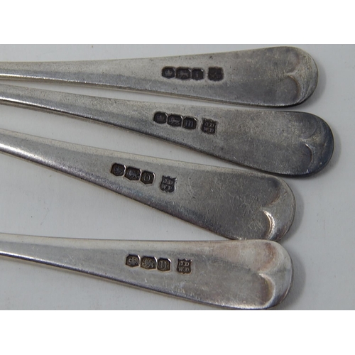 208 - Four Silver Teaspoons Hallmarked Sheffield, Various Dates by James & William Deakin: Weight 80g