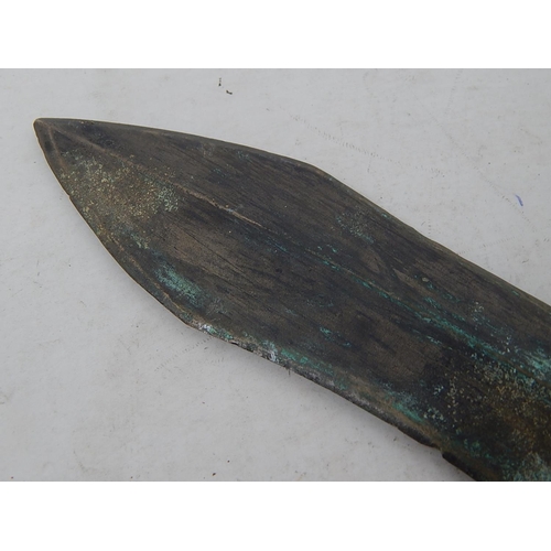 582 - Ancient Chinese Spear Head: Measures 23cm high x 11cm wide. PROVENANCE: From The Henk Huffener Colle... 