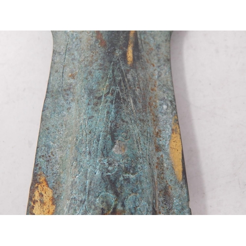 584 - Ancient Chinese Spear Head: Measures 25.8cm. PROVENANCE: From The Henk Huffener Collection.