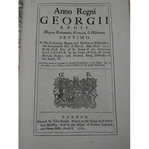 600 - An Interesting & Rare Collection of George II & George III Acts of Parliament: Dated 1721 onwards. (... 