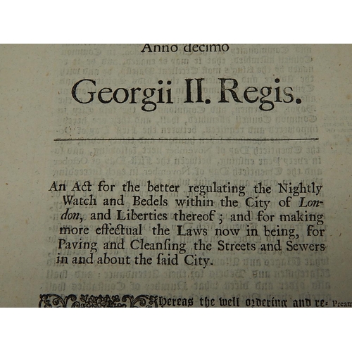 600 - An Interesting & Rare Collection of George II & George III Acts of Parliament: Dated 1721 onwards. (... 