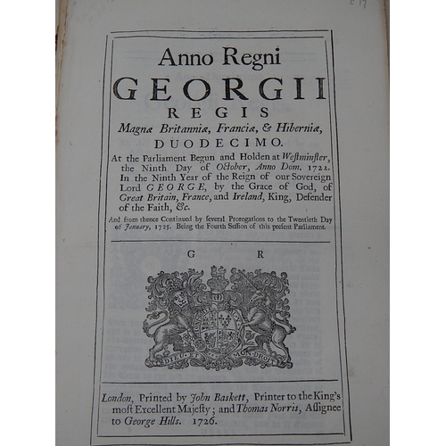 600 - An Interesting & Rare Collection of George II & George III Acts of Parliament: Dated 1721 onwards. (... 