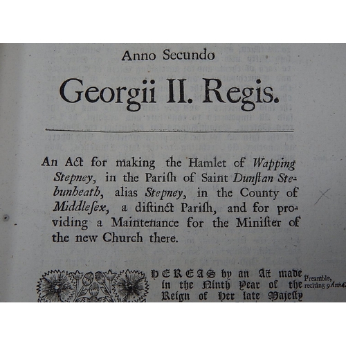 600 - An Interesting & Rare Collection of George II & George III Acts of Parliament: Dated 1721 onwards. (... 