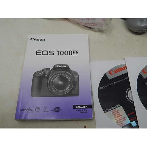 753 - Canon EOS 1000 Camera Complete with Accessories Including: Lenses, Flash, Batteries, Charger, Leads ... 