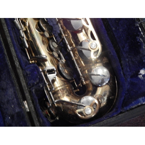 755 - Vintage GUBUN Saxophone with Accessories in Original Fitted Cae.