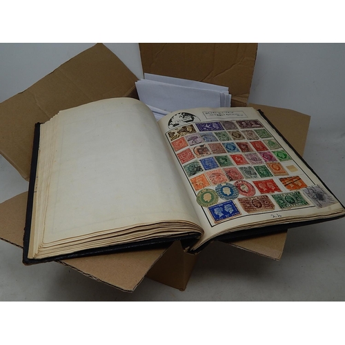 988 - Stamp Album Containing GB & World Stamps together with a large quantity of world stamps, all identif... 