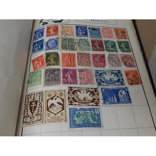 988 - Stamp Album Containing GB & World Stamps together with a large quantity of world stamps, all identif... 