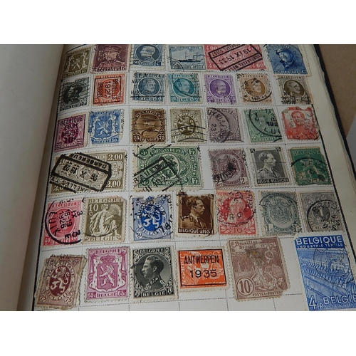 988 - Stamp Album Containing GB & World Stamps together with a large quantity of world stamps, all identif... 