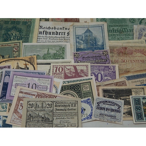 993 - Quantity of Austrian, German & French Banknotes.