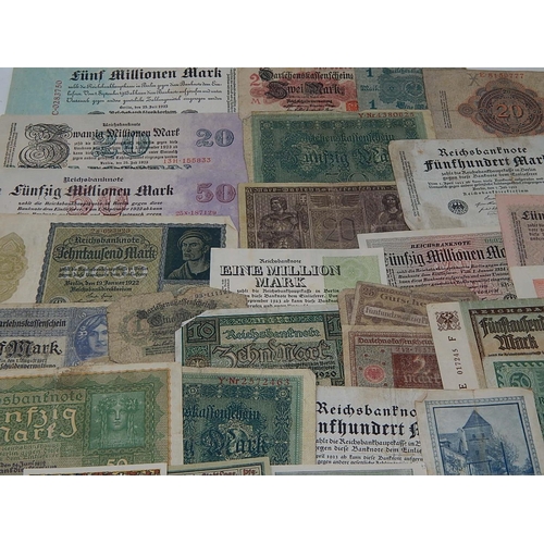 993 - Quantity of Austrian, German & French Banknotes.