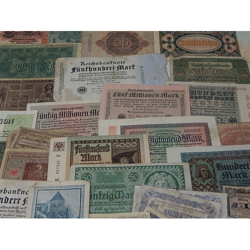 993 - Quantity of Austrian, German & French Banknotes.