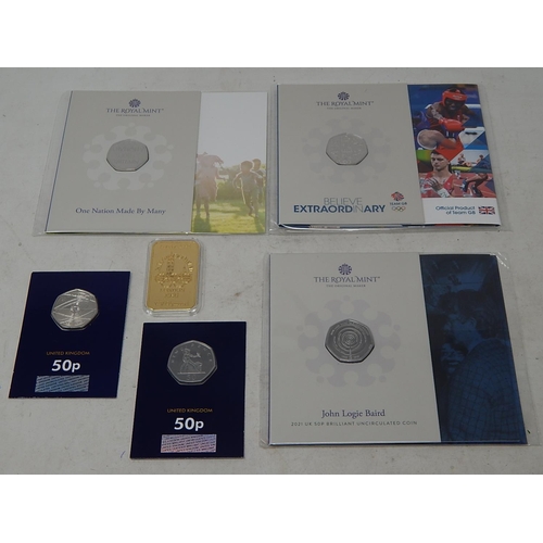 995 - Quantity of 50p Packs: John Logie Baird, Diversity Built Britain, Team GB 2021, Isaac Newton, Britan... 