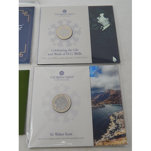 996 - Quantity of Two Pound Packs Including WWI Centenary, HG Wells, Agatha Christie, Also Old £2 Coins: 1... 