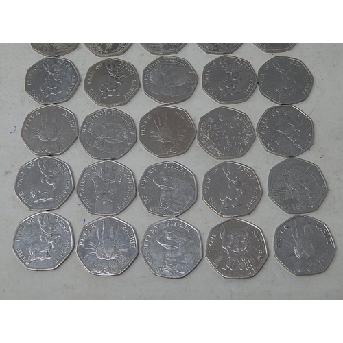 998 - 30 x Beatrix Potter 50p Coins.