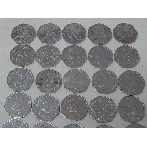 998 - 30 x Beatrix Potter 50p Coins.