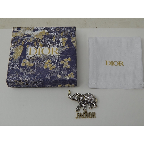 219 - DIOR: Elephant Brooch 