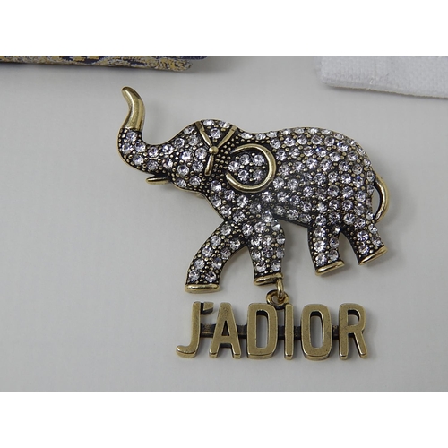 219 - DIOR: Elephant Brooch 