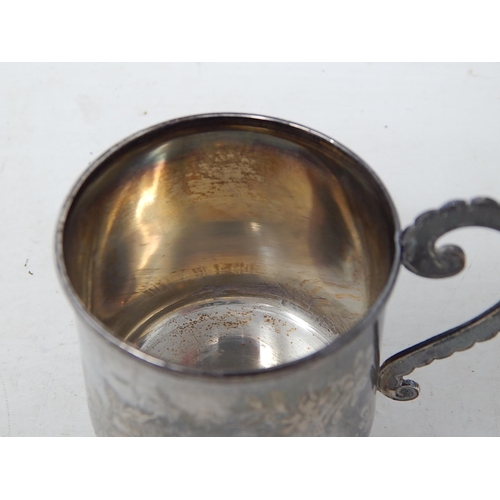 229 - Late C19th Russian Silver Christening Tankard: Measures 8.5cm high: Weight 75g