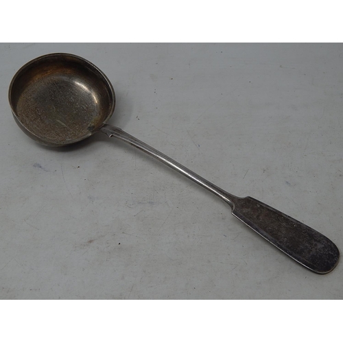 230 - Late C19th Russian Silver Soup Ladle: Measures 29cm: Weight 185g