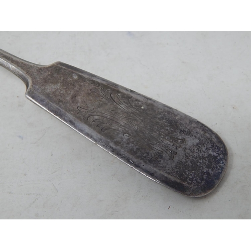 230 - Late C19th Russian Silver Soup Ladle: Measures 29cm: Weight 185g