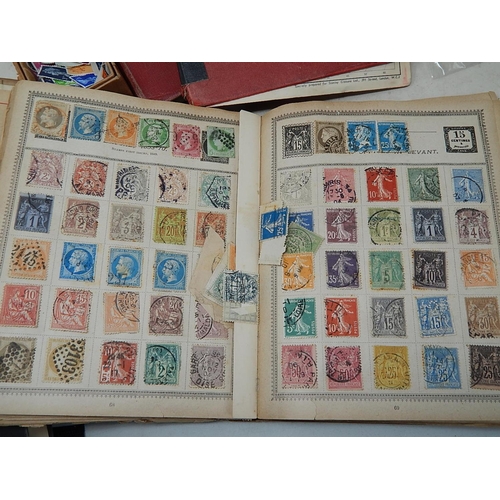 978 - Three Stamp Albums Containing a Quantity of GB & World Stamps together with two cigar boxes of stamp... 