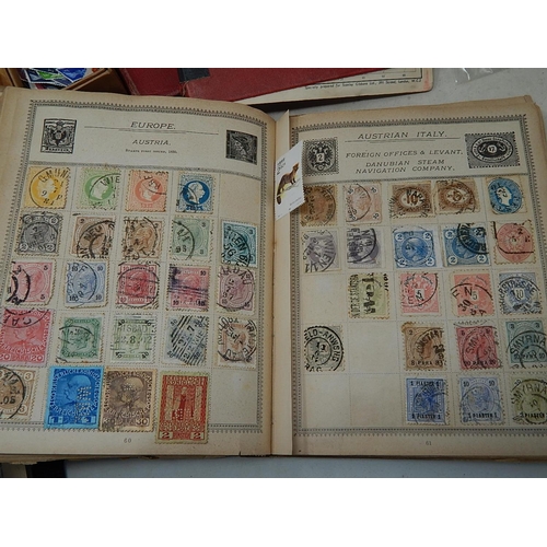 978 - Three Stamp Albums Containing a Quantity of GB & World Stamps together with two cigar boxes of stamp... 