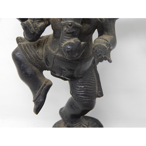 677 - C19th Bronze Figure of Ganesh: Measuring 17cm high