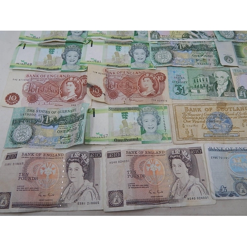 782 - Banknotes: GB, Jersey, Guernsey, Scotland & Ireland: Face Value £55.00