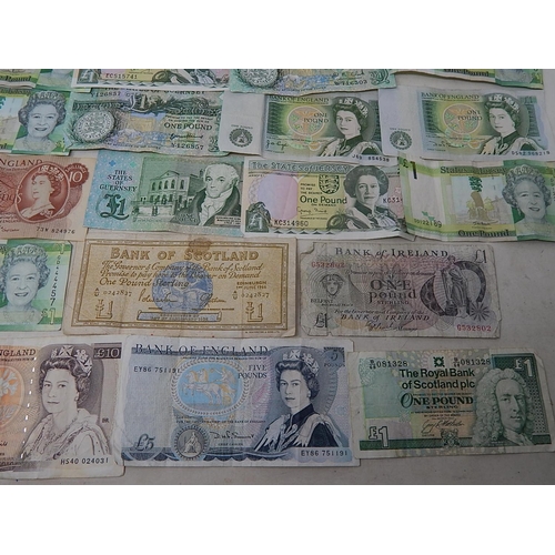 782 - Banknotes: GB, Jersey, Guernsey, Scotland & Ireland: Face Value £55.00