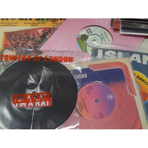 680 - A collection of 100 45rpm singles all housed in plastic sleeves and in good condition these records ... 