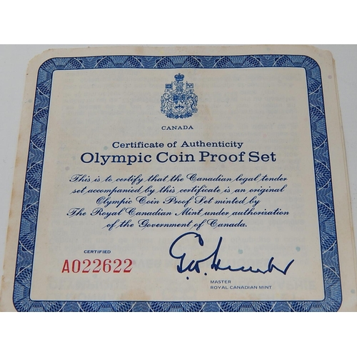 269 - Canadian Olympics 1976 Silver Four Coin Set in Case of Issue with COA