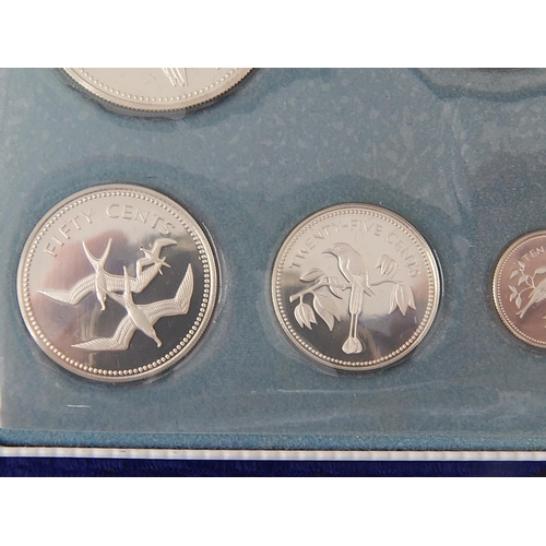 270 - Coinage of Belize: Sterling Silver Proof Set of 8 Coins in Case of Issue with COA