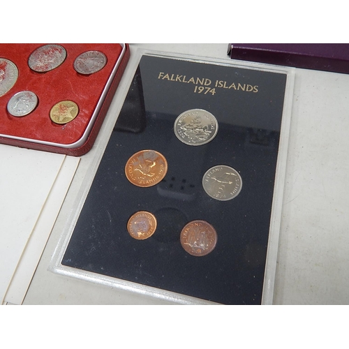 274 - Proof Sets: British Virgin Islands, Barbados, Bahamas, Falkland Islands 1974, The First Coinage of S... 