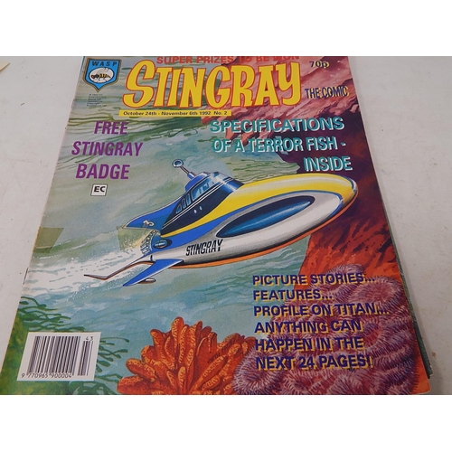 771 - Large Quantity of Thunderbirds & Stingray Comics Including No 1 Edition Comics & Poster Book.