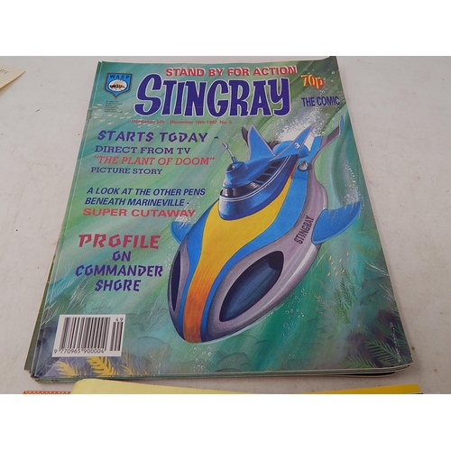 771 - Large Quantity of Thunderbirds & Stingray Comics Including No 1 Edition Comics & Poster Book.