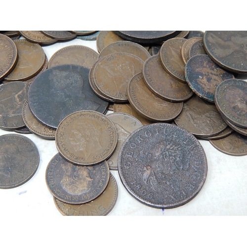 819 - Victoria Copper Half Farthing 1844, George II Copper Halfpenny 1771; George III Copper Halfpennies 1... 