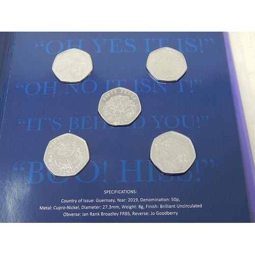 939 - Peter Pan Isle of Man 2020 Great Ormond Street Hospital 50p Coin Collection; The Pantomine 50p Coin ... 