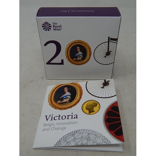 944 - The 200th Anniversary of the Birth of Queen Victoria 2019 UK £5 Silver Proof PIEDFORT Coin about as ... 