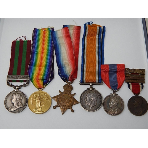 932 - Medal Group Awarded to S-1311 A E + Later Cpl WW Rockall Rifle Brigade inc Punjab Frontier 1897-8