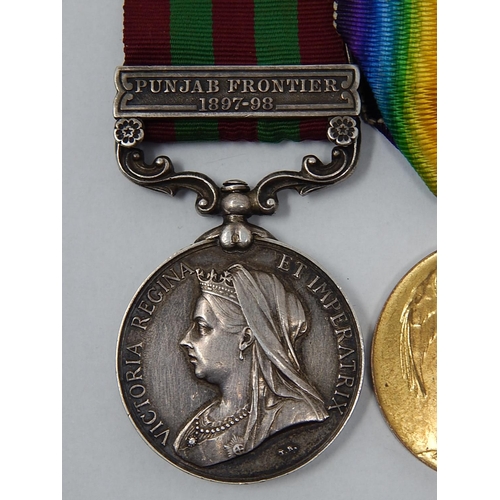 932 - Medal Group Awarded to S-1311 A E + Later Cpl WW Rockall Rifle Brigade inc Punjab Frontier 1897-8