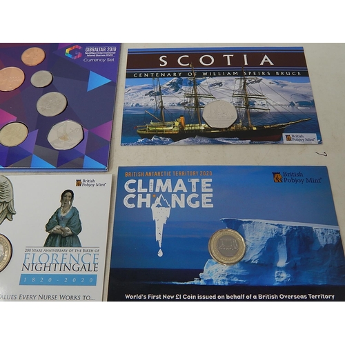 935 - Collection of Mint coinage comprising Florence Nightingale £2 piece; Scotia 50p; Climate Change £1; ... 