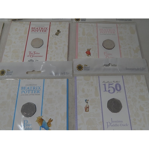 938 - Collection of 10 x 50p Commemorative Coins inc Coloured Classic Pooh, etc all Brilliant Uncirculated... 