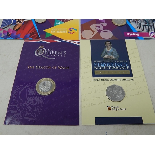 947 - Collection of Territorial coinage:  200 Years of Antarctica £2 Proof-like Bi-metal; Climate Change W... 